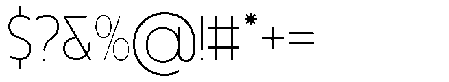 Brutelo Light Font OTHER CHARS