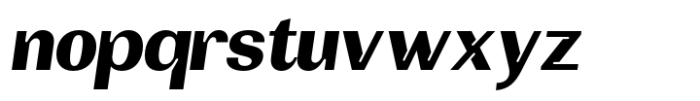 Brutone Extra Bold Mid Oblique Font LOWERCASE