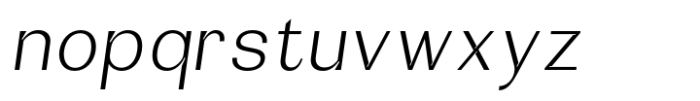 Brutone Extra Light Min Oblique Font LOWERCASE