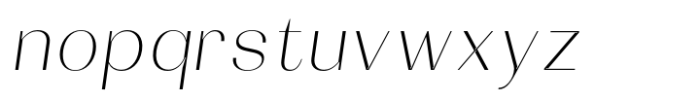 Brutone Thin Max Oblique Font LOWERCASE