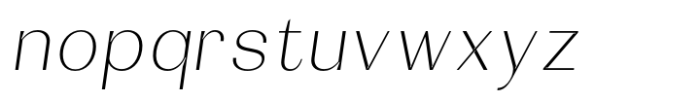 Brutone Thin Mid Oblique Font LOWERCASE