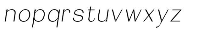 Brutone Thin Min Oblique Font LOWERCASE