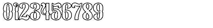 Brylan Outline Font OTHER CHARS
