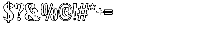 Brylan Outline Font OTHER CHARS