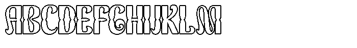 Brylan Outline Font UPPERCASE