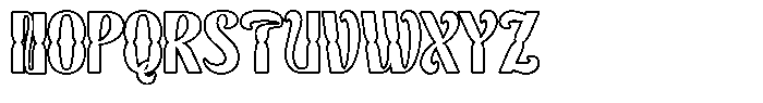 Brylan Outline Font UPPERCASE