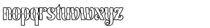 Brylan Outline Font LOWERCASE