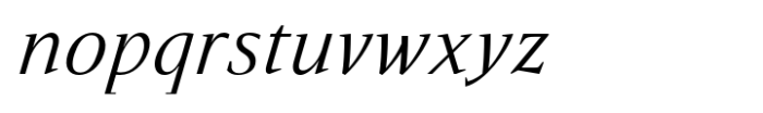Bryoka Italic Font LOWERCASE