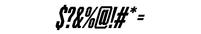 BRICKTRIAL BlackItalic Instance Font OTHER CHARS
