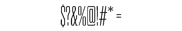 BRICKTRIAL Extralight Instance Font OTHER CHARS