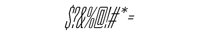 BRICKTRIAL ExtralightItalic Instance Font OTHER CHARS