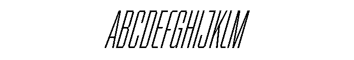 BRICKTRIAL ExtralightItalic Instance Font UPPERCASE
