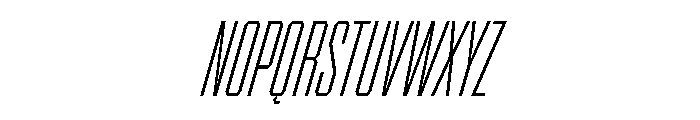BRICKTRIAL ExtralightItalic Instance Font UPPERCASE