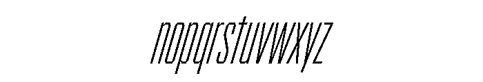 BRICKTRIAL ExtralightItalic Instance Font LOWERCASE