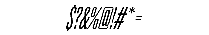 BRICKTRIAL RegularItalic Instance Font OTHER CHARS