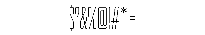 BRICKTRIAL Thin Instance Font OTHER CHARS