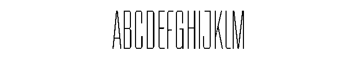 BRICKTRIAL Thin Instance Font UPPERCASE
