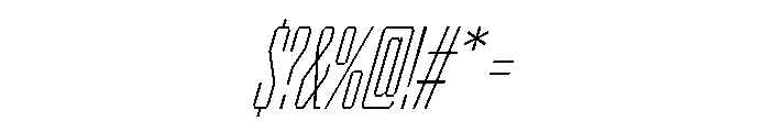 BRICKTRIAL ThinItalic Instance Font OTHER CHARS