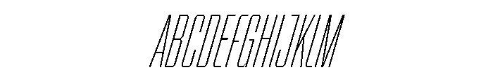BRICKTRIAL ThinItalic Instance Font UPPERCASE