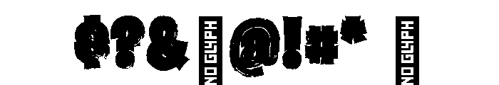 Braggy Brush Font OTHER CHARS