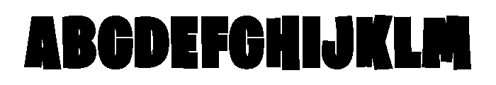 Braggy Font UPPERCASE