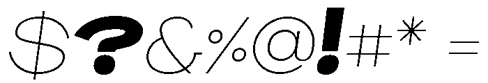 BroadSans ExtraBoldOblique Font OTHER CHARS