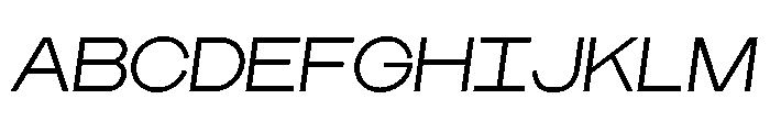 BroadSans RegularOblique Font UPPERCASE