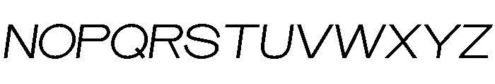 BroadSans RegularOblique Font UPPERCASE