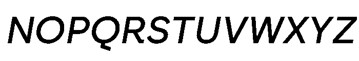 Brockmann MediumItalic Font UPPERCASE