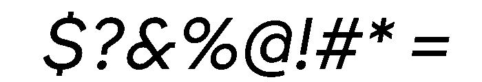 Brockmann RegularItalic Font OTHER CHARS