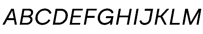 Brockmann RegularItalic Font UPPERCASE