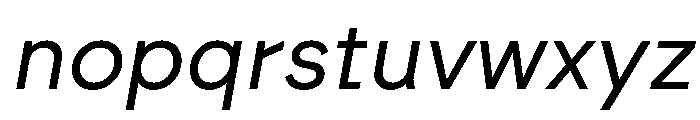 Brockmann RegularItalic Font LOWERCASE