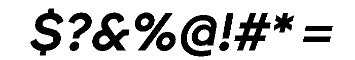 Brockmann SemiBoldItalic Font OTHER CHARS