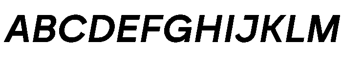 Brockmann SemiBoldItalic Font UPPERCASE