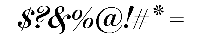 Brunel Deck Italic No 2 Font OTHER CHARS