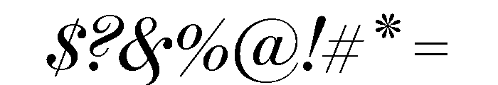 Brunel Deck Italic Font OTHER CHARS