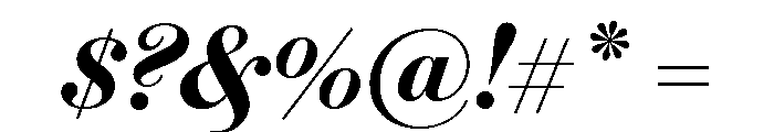 Brunel Deck Semibold Italic Font OTHER CHARS