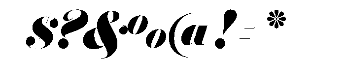 Brunel Hairline Black Italic Font OTHER CHARS