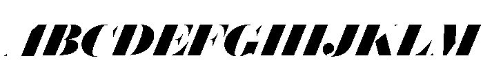 Brunel Hairline Black Italic Font UPPERCASE