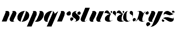 Brunel Hairline Black Italic Font LOWERCASE