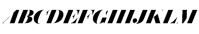 Brunel Hairline Bold Italic Font UPPERCASE