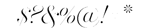 Brunel Hairline Extralight Italic Font OTHER CHARS