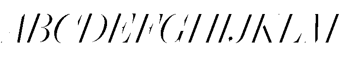 Brunel Hairline Extralight Italic Font UPPERCASE