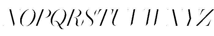 Brunel Hairline Extralight Italic Font UPPERCASE