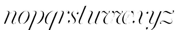 Brunel Hairline Extralight Italic Font LOWERCASE