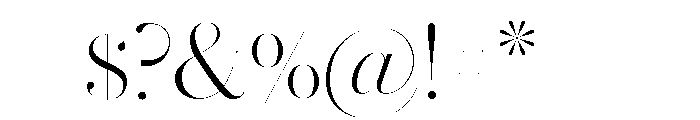Brunel Hairline Extralight Font OTHER CHARS