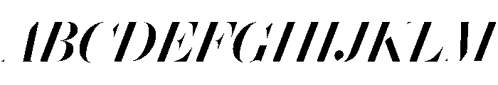 Brunel Hairline Italic No 2 Font UPPERCASE