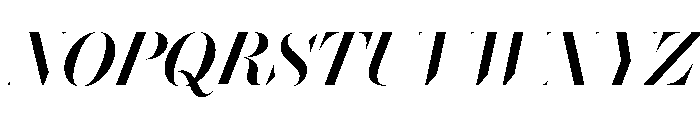 Brunel Hairline Italic No 2 Font UPPERCASE