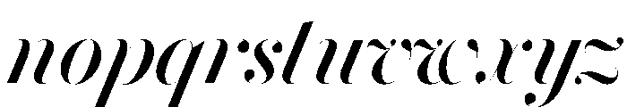 Brunel Hairline Italic No 2 Font LOWERCASE