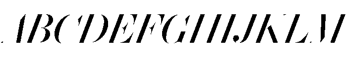 Brunel Hairline Italic Font UPPERCASE